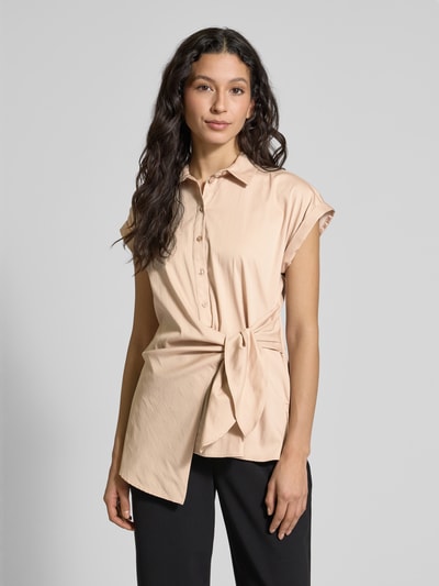 Milano Italy Regular fit overhemdblouse met knoopdetail Beige - 4