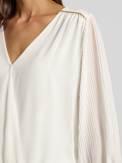 ZABAIONE Blouse met lange mouwen en V-hals Offwhite - 3