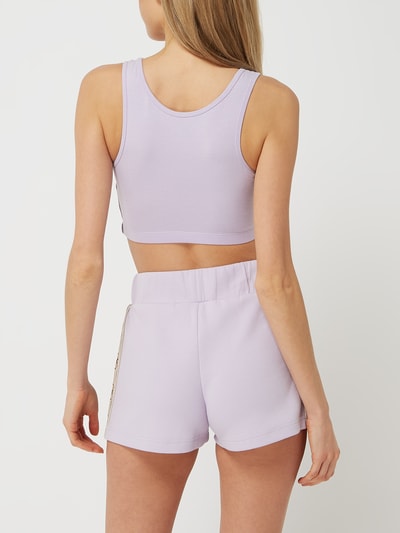 Guess Activewear Crop Top aus Baumwollmischung Lila 5