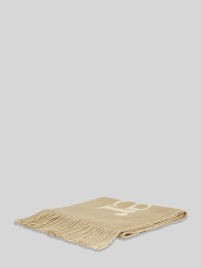 Tommy Hilfiger Schal aus reiner Wolle Modell 'SCRIPT' Beige 3