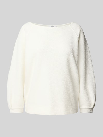 OPUS Sweatshirt mit U-Boot-Ausschnitt Modell 'Gasba' Offwhite 2