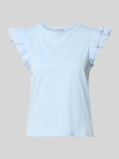PIECES Regular Fit T-Shirt aus reiner Baumwolle Modell 'PANDRIA' Hellblau 2