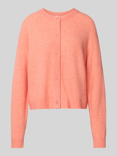 American Vintage Oversized Strickjacke mit Knopfleiste Modell 'DAMSVILLE' Koralle Melange 2