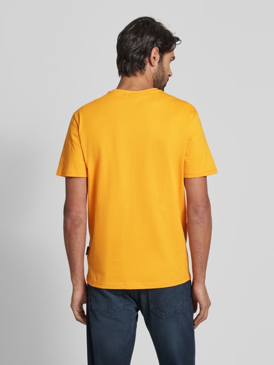 Napapijri T-Shirt mit Label-Stitching Modell 'SALIS' Orange 5