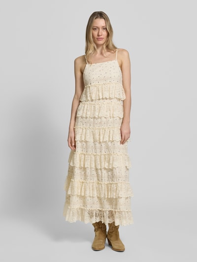 VERO MODA Maxikleid aus reiner Baumwolle Modell 'LORETTA' Offwhite 4