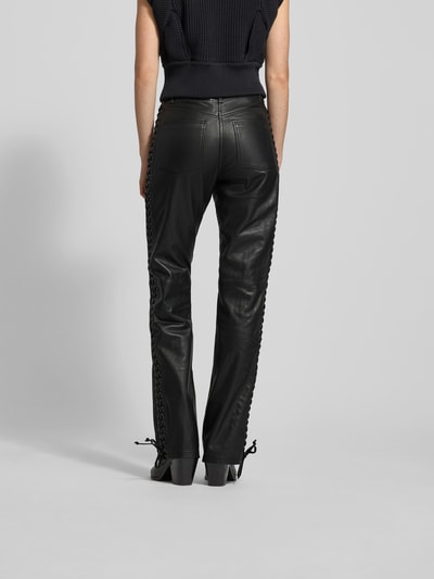ROTATE Lederhose mit 5-Pocket-Design Black 5