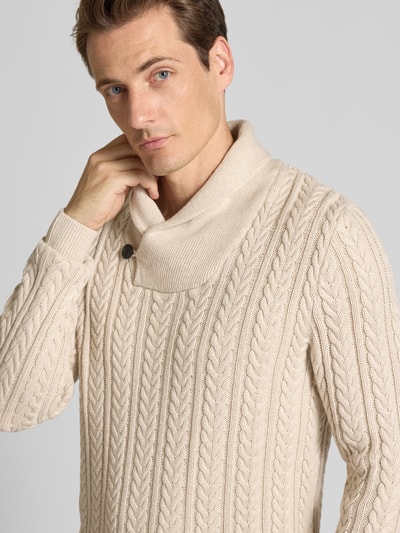 Jack & Jones Premium Gebreide pullover met opstaande kraag Beige - 3