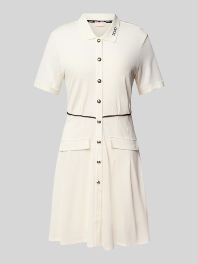 LIU JO SPORT Sukienka polo o długości do kolan z listwą guzikową Złamany biały 2