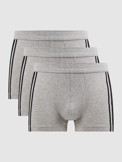 Schiesser Trunks mit Stretch-Anteil im 3er-Pack Mittelgrau Melange 1