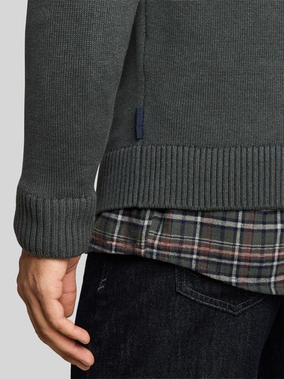 Tom Tailor Regular Fit Pullover aus reiner Baumwolle Oliv 3