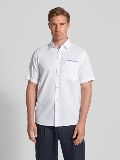 Tom Tailor Regular Fit Freizeithemd aus reiner Baumwolle Weiss 4