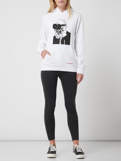 Karl Lagerfeld Hoodie mit überschnittenen Schultern  Weiss 1