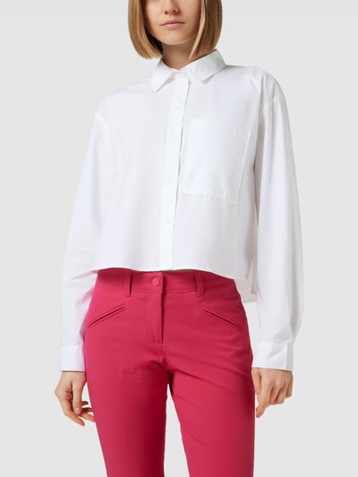 Jake*s Casual Hemdbluse mit Brusttasche Weiß 4