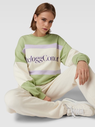 TheJoggConcept Sweatshirt met labelprint Rietgroen - 3