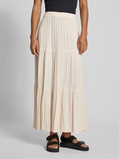 Only Loose Fit Maxi-Rock aus reiner Viskose Modell 'MIKKA' Ecru 4