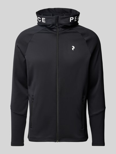 PEAK PERFORMANCE Jack met labelprint, model 'Rider' Zwart - 2