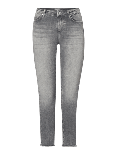 Only Skinny Fit Jeans mit Label-Patch Mittelgrau Melange 2