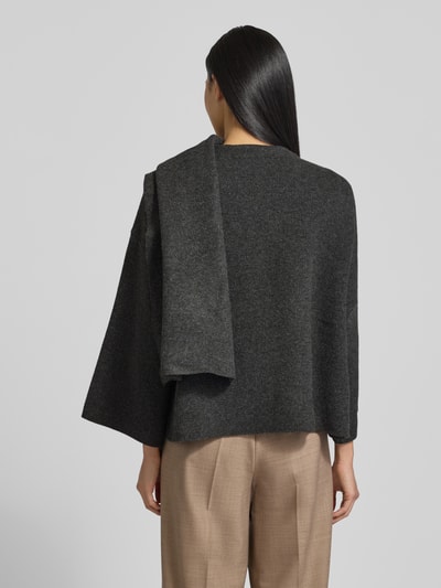 Jake*s Collection Luźny kardigan z domieszką wełny Ciemnoszary melanż 5