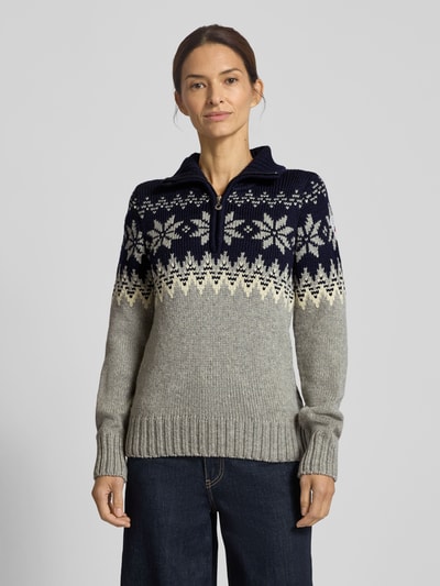 Dale of Norway Regular Fit Troyer aus Woll-Mix Modell 'Myking' Marine 4