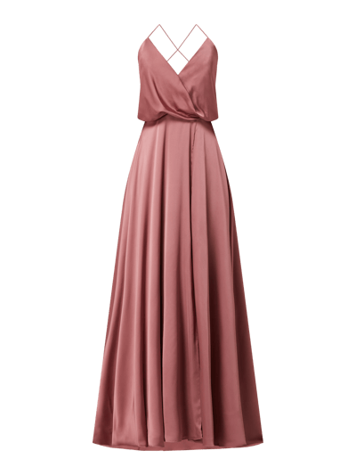 Unique Abendkleid aus Satin  Altrosa 2