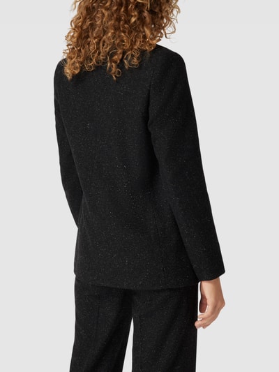 Jake*s Collection Blazer mit Woll-Seide-Anteil und Strukturmuster Black 5