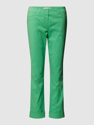 STEHMANN Spodnie o skróconym kroju regular fit model ‘IGOR’ Jasnozielony 2