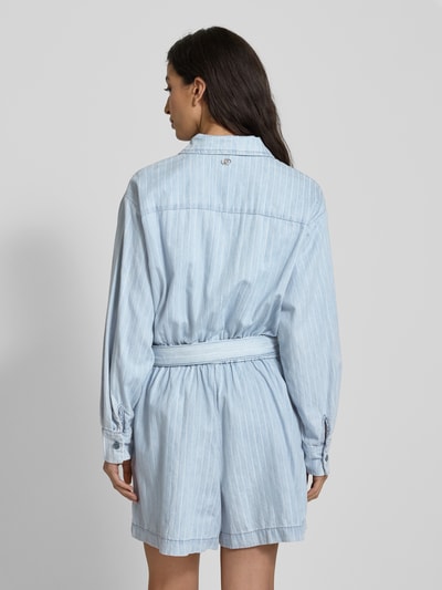 Liu Jo White Jumpsuit in Denim-Optik Modell 'TUTA CORTA' Hellblau 5