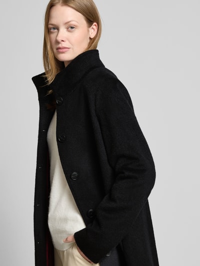 Fuchs Schmitt Płaszcz wełniany ze stójką Czarny 3