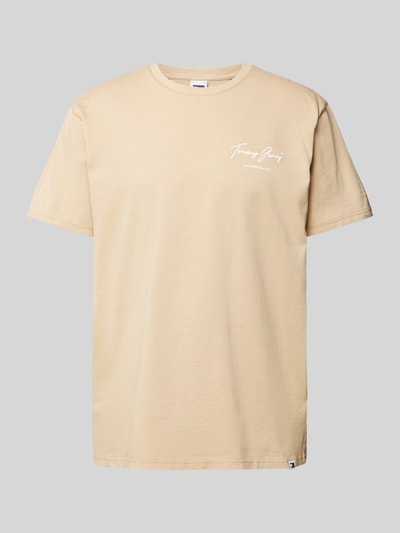 Tommy Jeans T-Shirt mit Label-Print Beige 2