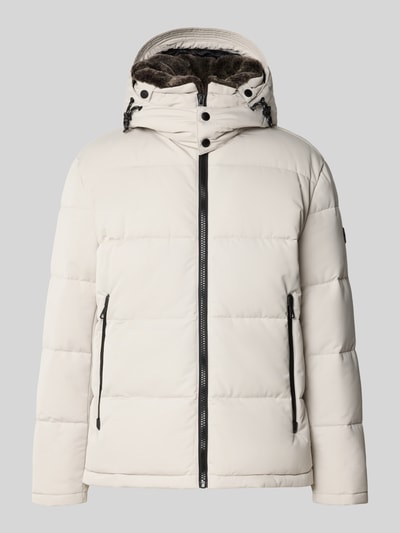 Produktfoto, Regular Fit Steppjacke mit Reißverschlusstaschen Modell 'ARCOLA' von Strellson in Offwhite, glatte Oberfläche, Herren Steppjacke von Strellson