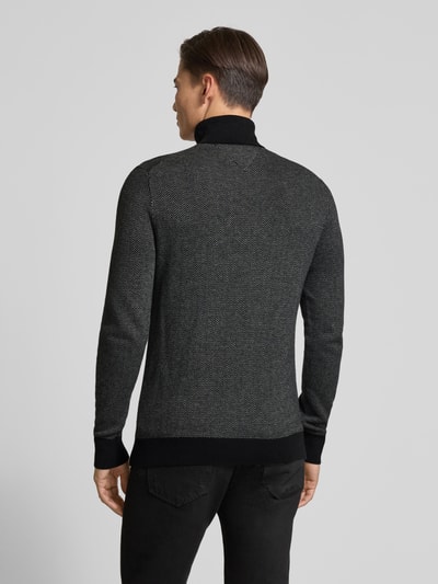 Tommy Hilfiger Regular fit coltrui van een mix van katoen en kasjmier Zwart - 5