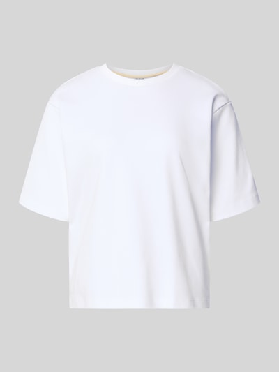Produktfoto, T-Shirt in halbärmligem Design von JAKE*S STUDIO WOMAN, reine Baumwolle, lockerer Schnitt, weiß, Rundhalsausschnitt