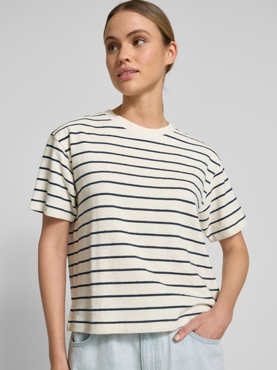 JAKE*S STUDIO WOMAN Cropped T-Shirt mit geripptem Rundhalsausschnitt Lagune 3