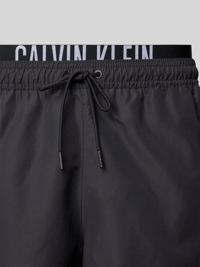 Calvin Klein Underwear Badehose mit Label-Print Black 2