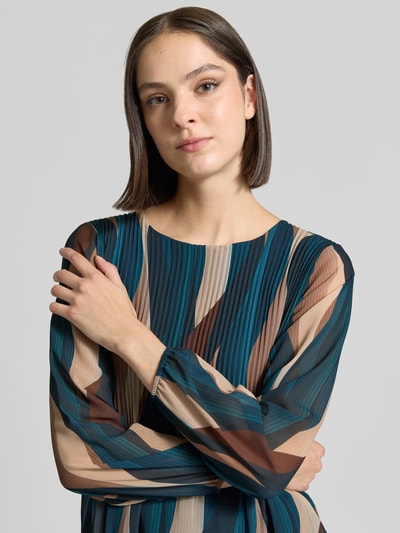 ZABAIONE Bluse mit Plisseefalten Modell 'Re44ynaa' Dunkelgruen 3
