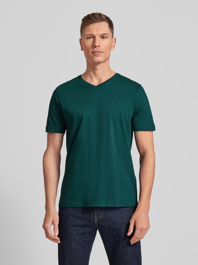 Fynch-Hatton T-shirt met V-hals Donkergroen - 4