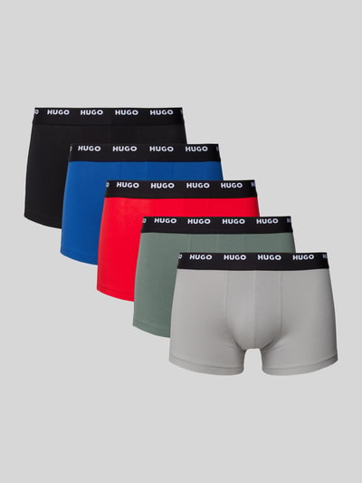 HUGO Boxershort in effen design in een set van 5 stuks Blauw - 1