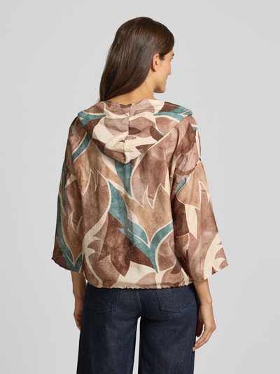 ZABAIONE Relaxed fit blouse met capuchon, model 'Da44nielaa' Middenbruin - 5