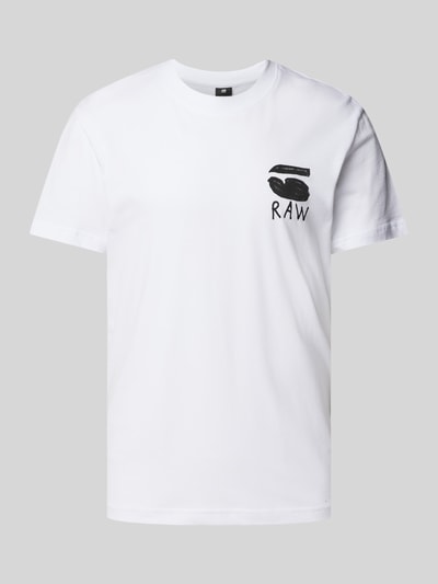 G-Star Raw T-shirt z nadrukiem z tyłu model ‘Burger’ Biały 2