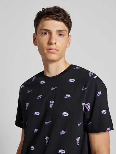 Nike T-shirt met labelprint Zwart - 3