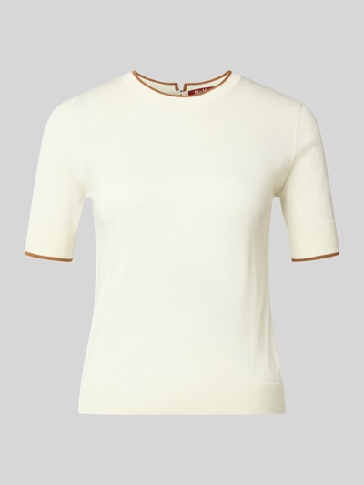 Max Mara Studio Slim Fit Pullover aus Seiden-Mix Modell 'AGENDA' Offwhite 2