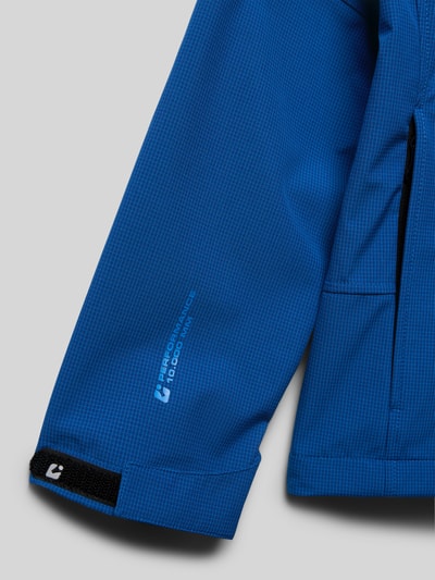 Produktfoto, Regular Fit Jacke mit Napoleontasche von Killtec, blau mit Stehkragen, Kapuze, Eingrifftaschen, Reißverschluss, strukturierte Textur