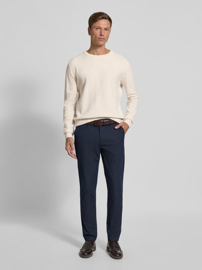 Tom Tailor Regular fit gebreide pullover van zuiver katoen Beige - 1