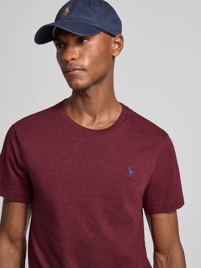 Polo Ralph Lauren T-shirt met logostitching Lichtrood - 3