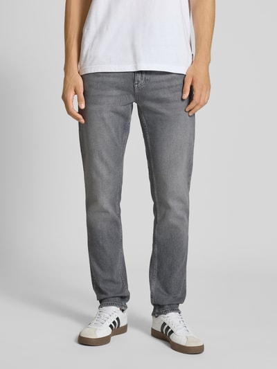 Tommy Jeans Slim Fit Jeans aus Baumwoll-Mix Mittelgrau 4