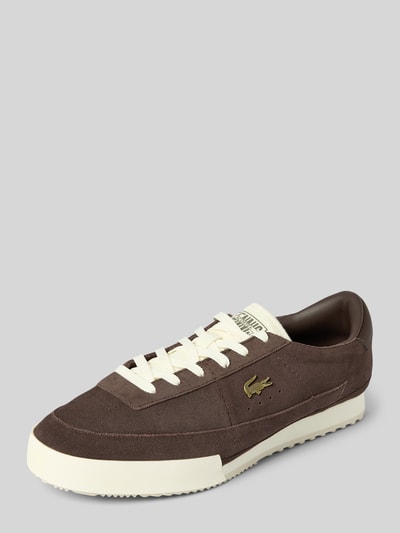 Lacoste Low Top Sneaker aus echtem Rindsleder Modell 'AURA' Dunkelbraun 1