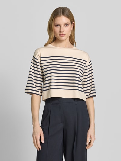 ROBE LÉGÈRE Boxy fit T-shirt met 3/4-mouw Offwhite - 4