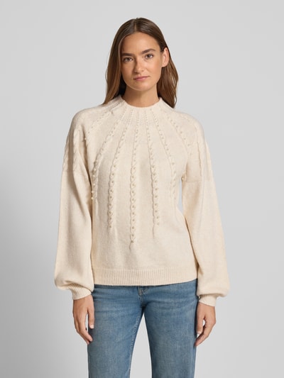 Apricot Strickpullover mit gerippten Abschlüssen Sand 4