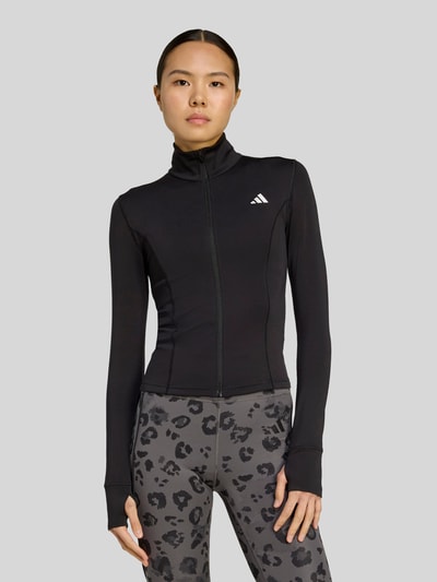 adidas Training Slim Fit Trainingsjacke mit Logo-Print Modell 'Optime Essentials' Black 4