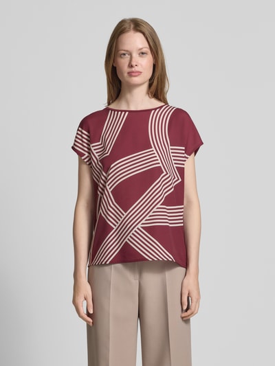 OPUS T-Shirt mit U-Boot-Ausschnitt Modell 'Sabethi' Bordeaux 4